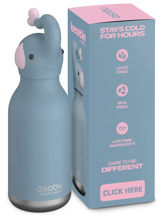 ASOBU® Bestie Trinkflasche 460ml Elefant