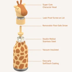 ASOBU® Bestie Trinkflasche 460ml Giraffe