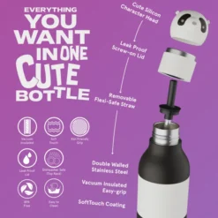 ASOBU® Bestie Trinkflasche 460ml Panda weiß