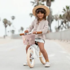 BANWOOD Pin & Ride Kinder-Lenkerkorb Fadedpink (für Laufrad, Roller & Fahrrad)