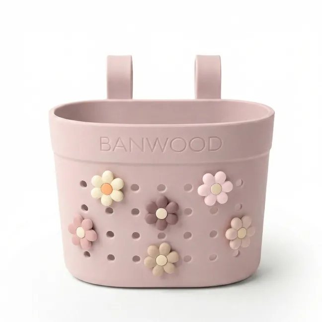 BANWOOD Pin & Ride Kinder-Lenkerkorb Fadedpink (für Laufrad, Roller & Fahrrad)
