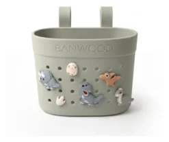 BANWOOD Pin & Ride Kinder-Lenkerkorb Olive (für Laufrad, Roller & Fahrrad)