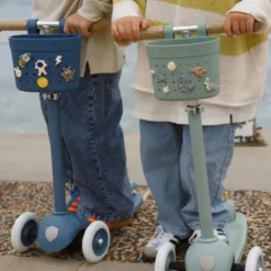 BANWOOD Pin & Ride Kinder-Lenkerkorb Teal (für Laufrad, Roller & Fahrrad)
