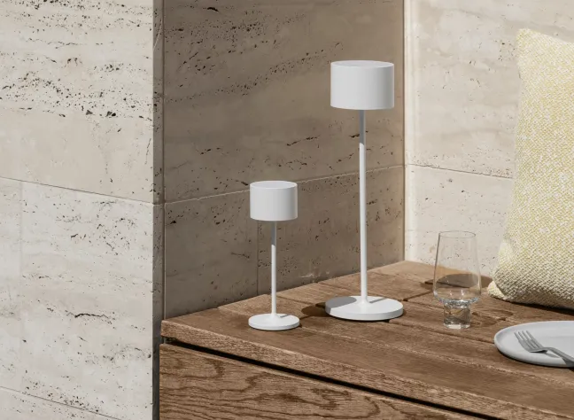 Blomus Mobile LED-Tischleuchte FAROL White