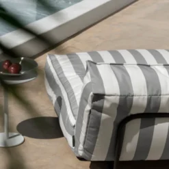 Blomus Outdoor-Bett STAY 120x190 cm Lily White/Elephant Skin