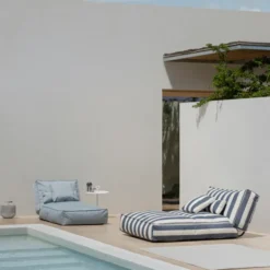 Blomus Outdoor-Bett STAY 120x190 cm Lily White/Key Largo