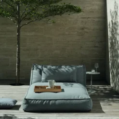 Blomus Outdoor-Bett STAY 120x190 cm Stone Bouclé