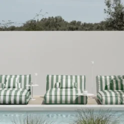 Blomus Outdoor-Kissen STAY 70x30 cm Lily White/Duck Green
