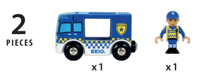 Brio Polizeiwagen mit Licht und Sound 33825