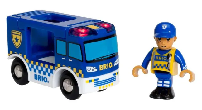 Brio Polizeiwagen mit Licht und Sound 33825