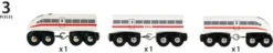 Brio Schnellzug mit Sound 3teilig 33748