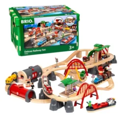 Brio Straßen & Schienen Bahn Set Deluxe 33052