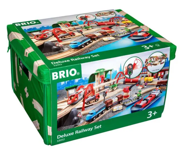 Brio Straßen & Schienen Bahn Set Deluxe 33052
