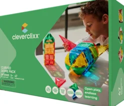 Cleverclixx® Magentbausteine Curved Dome Pack Intense 47 Teile