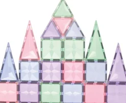 Cleverclixx® Magentbausteine Geometrie-Bausatz Pastell 45 Teile