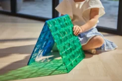 Cleverclixx® Magentbausteine Große Grundplatten blau/grün 2 Teile
