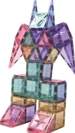 Cleverclixx® Magentbausteine Großer Kreativ-Bausatz Pastell 125 Teile