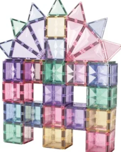 Cleverclixx® Magentbausteine Großer Kreativ-Bausatz Pastell 125 Teile