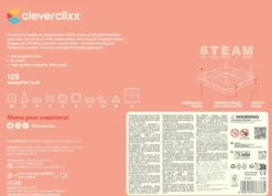 Cleverclixx® Magentbausteine Großer Kreativ-Bausatz Pastell 125 Teile