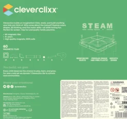Cleverclixx® Magentbausteine Kugelbahn Kompakt-Bausatz Intense 60 Teile