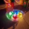 Cleverclixx® Magentbausteine Kugelbahn Lichteffekt-Kugel-Set 4 Teile