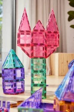 Cleverclixx® Magentbausteine Mega-Kreativ-Bausatz Pastell 210 Teile