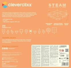 Cleverclixx® Magentbausteine Mega-Kreativ-Bausatz Pastell 210 Teile
