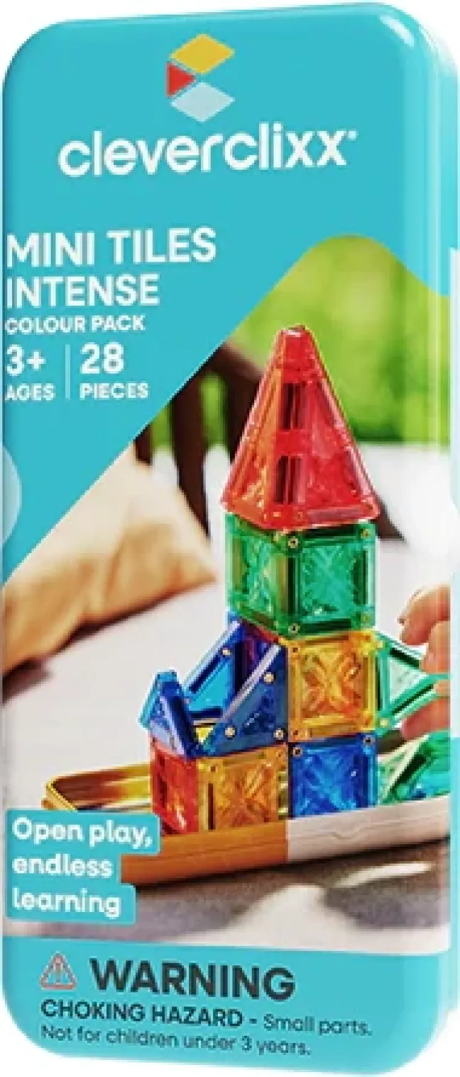 Cleverclixx® Magentbausteine Mini Tiles Pack Intense 28 Teile
