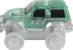 Cleverclixx® Magentbausteine Race Track Car Rennbahnauto grün