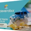 Cleverclixx® Magentbausteine Race Track Car Rennbahnauto blau