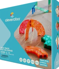 Cleverclixx® Magentbausteine Race Track Erweiterung Kurven Intense 15 Teile