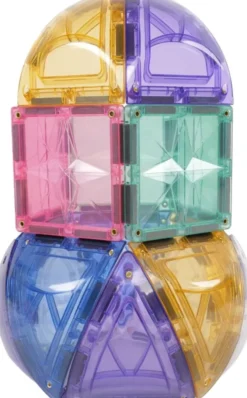 Cleverclixx® Magentbausteine Small Curved Dome Pack Pastell 34 Teile