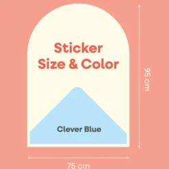 Cleverclixx® Magnetischer Wandsticker Clever Blue