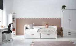 COOL KIDS by Lifetime Tagesbett 90x200cm mit Himmelaufsatz weiß lackiert inkl. Rollrost Sale