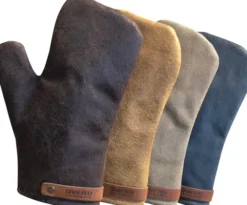 Crafted Grillhandschuh aus Leder beige