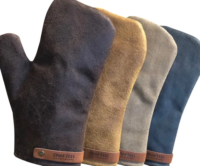 Crafted Grillhandschuh aus Leder beige