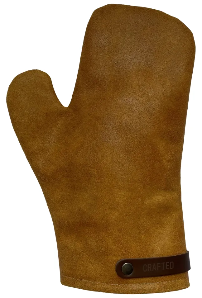 Crafted Grillhandschuh aus Leder beige
