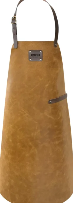 Crafted Lederschürze Vintage Apron beige