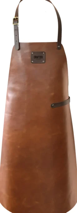 Crafted Lederschürze Vintage Apron hellbraun