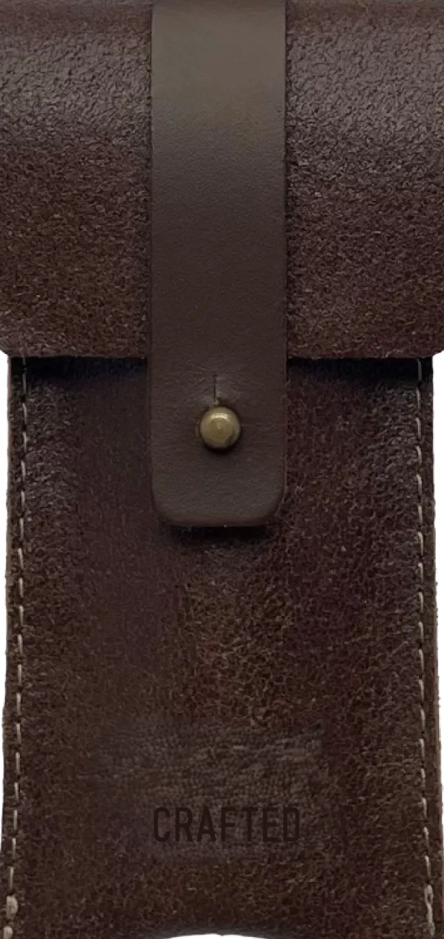 Crafted Taschenmesser Tasche aus Leder braun