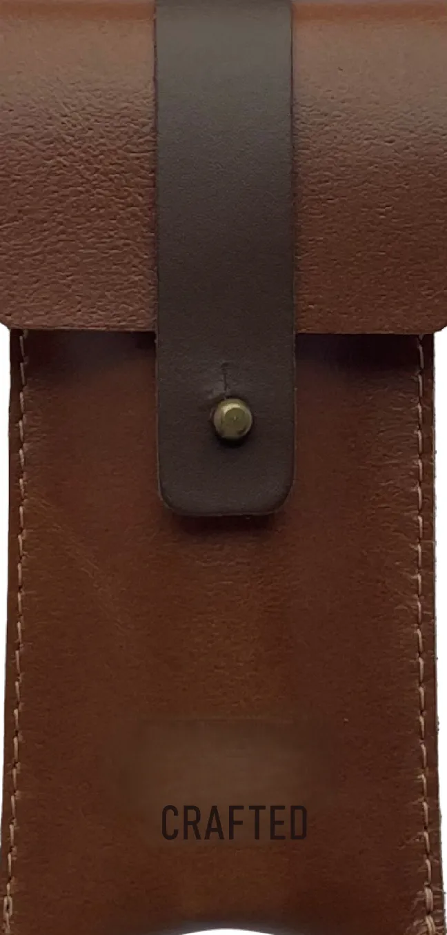 Crafted Taschenmesser Tasche aus Leder hellbraun