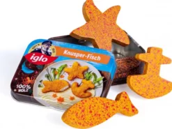 Erzi Kaufladenzubehör Knusperfisch von Iglo in der Dose 18455