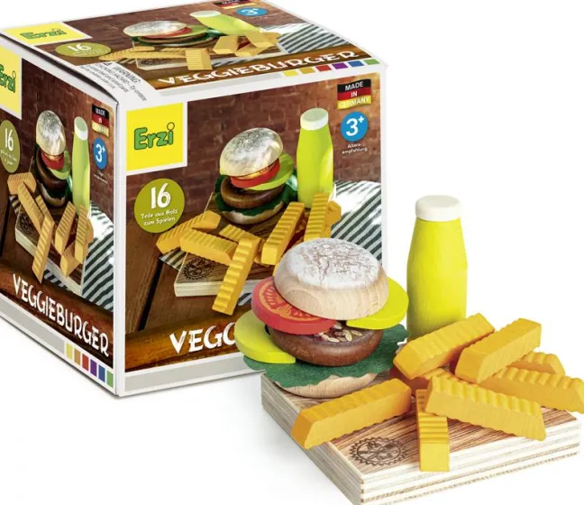 Erzi Kaufladenzubehör Sortierung Veggieburger 28139