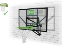EXIT Galaxy Basketballkorb zur Wandmontage mit Dunkring - grün/schwarz