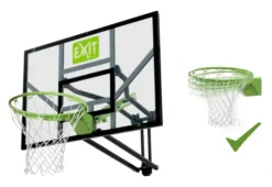 EXIT Galaxy Basketballkorb zur Wandmontage mit Dunkring - grün/schwarz