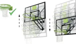 EXIT Galaxy Basketballkorb zur Wandmontage mit Dunkring - grün/schwarz