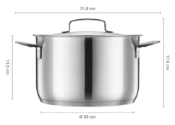 FISKARS All Steel Kasserolle 5,0 l mit Deckel