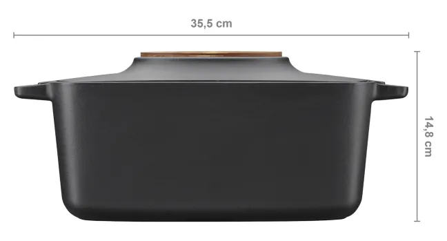 FISKARS Norden Gusseisen Kasserolle Dutch Oven oval 5L