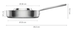 FISKARS Norden Steel Sautierpfanne 26 cm beschichtet mit Deckel