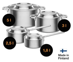 FISKARS Norden Steel Stieftopf 1,8 l unbeschichtet